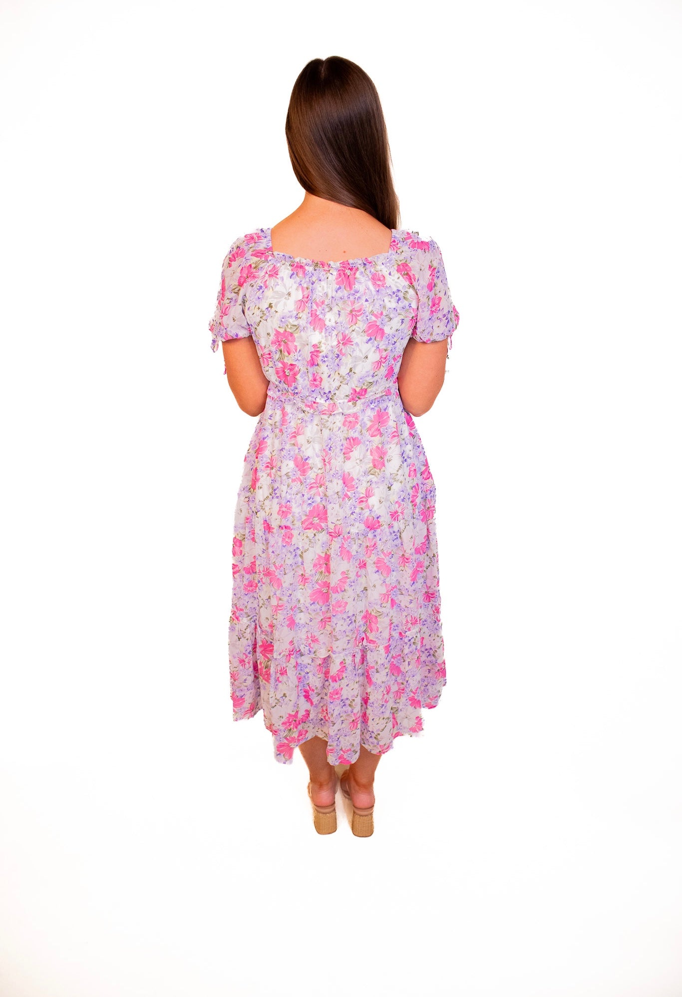 The Brinley Smocked Floral Midi