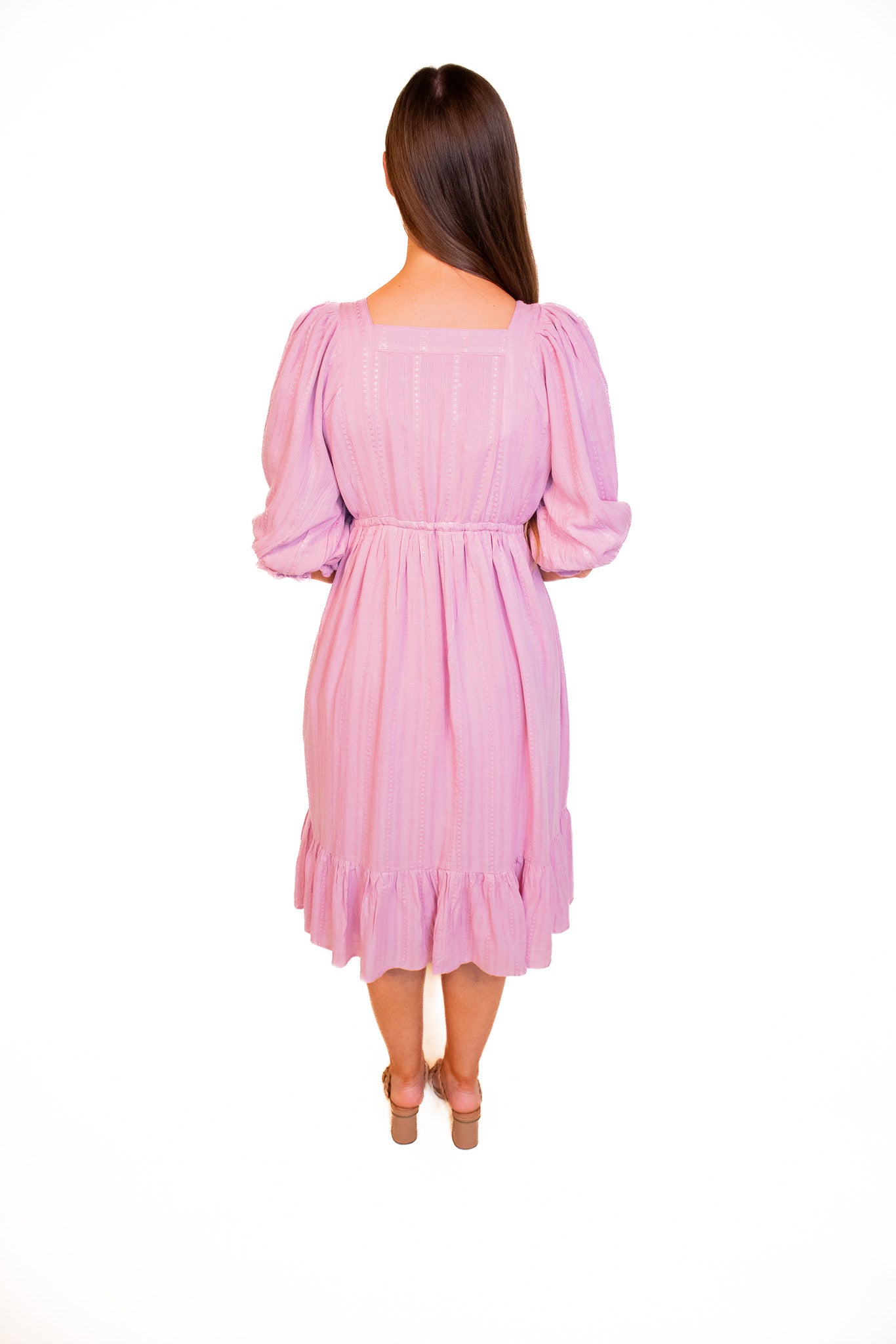 The Alaina Midi Dress in Mauve