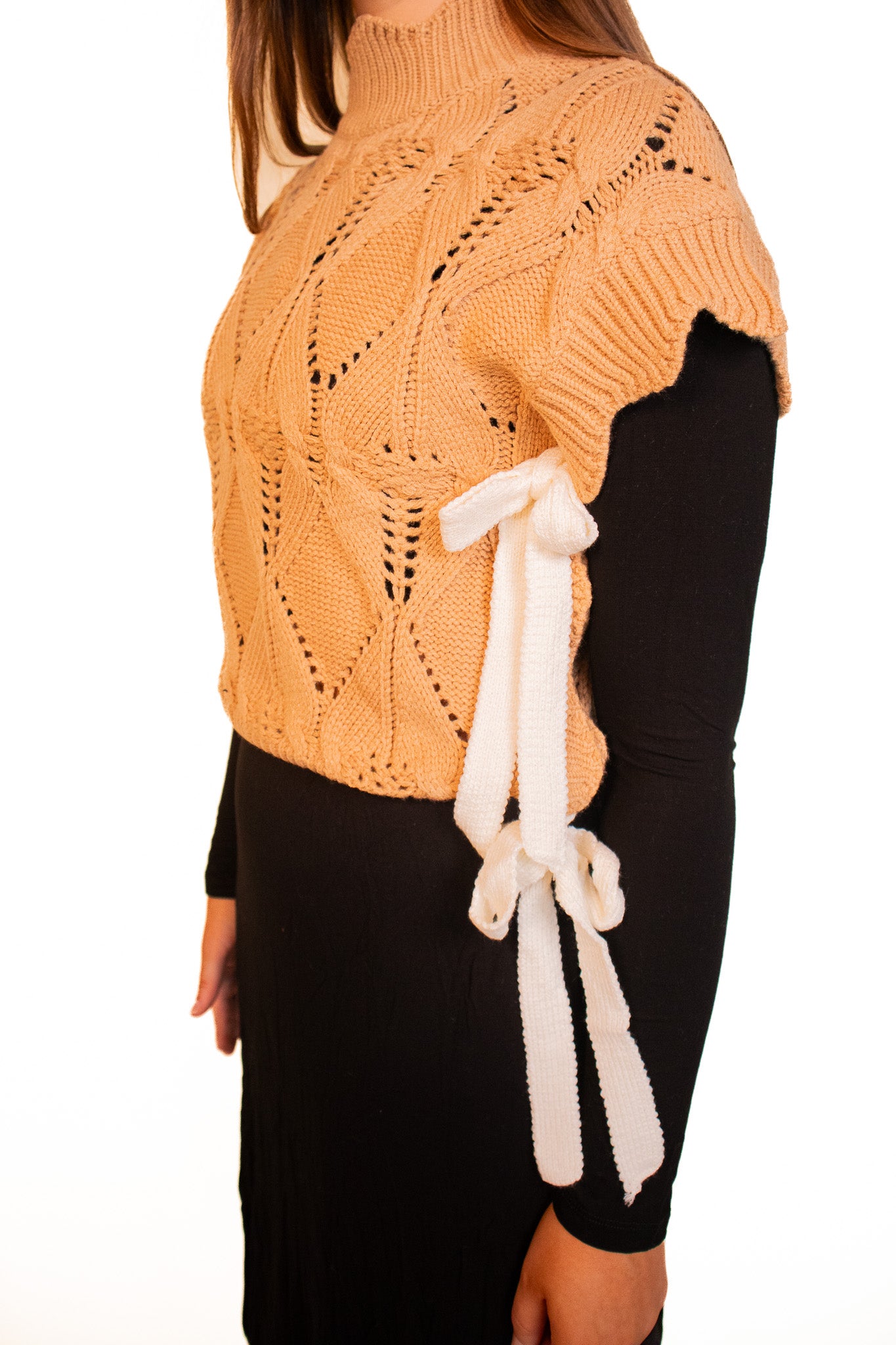 The Ellie Knit Sweater Vest in Butterscotch