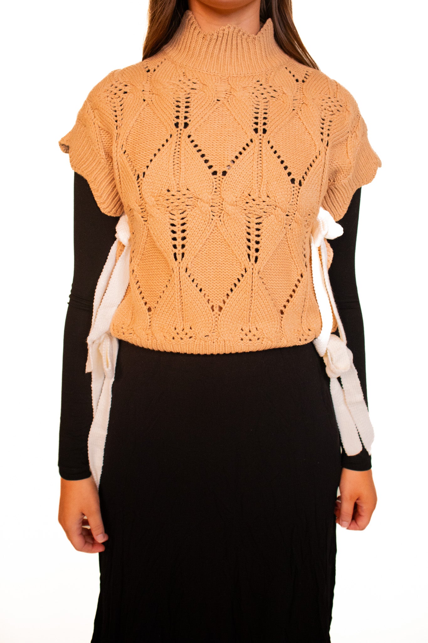 The Ellie Knit Sweater Vest in Butterscotch