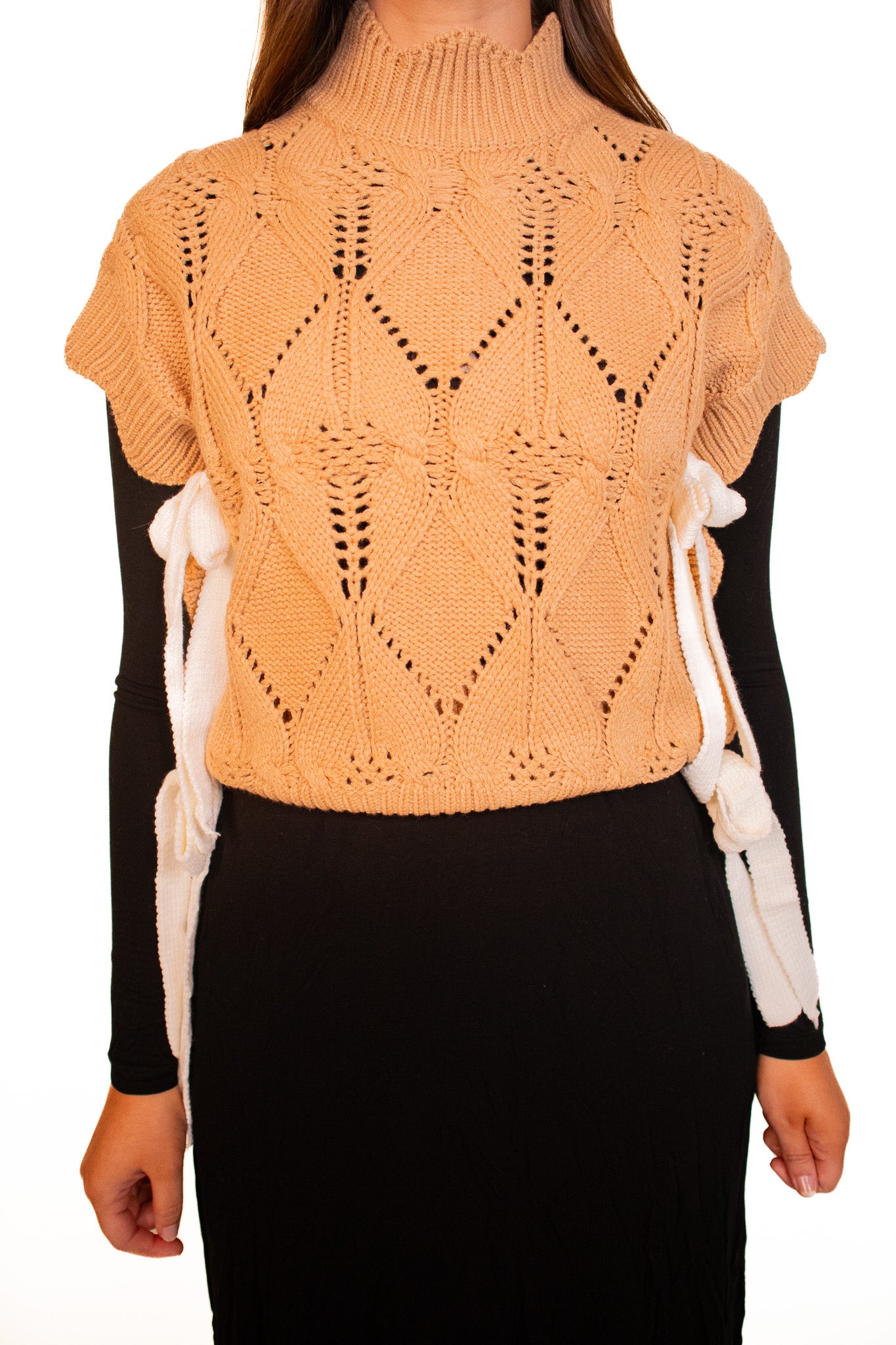 The Ellie Knit Sweater Vest in Butterscotch