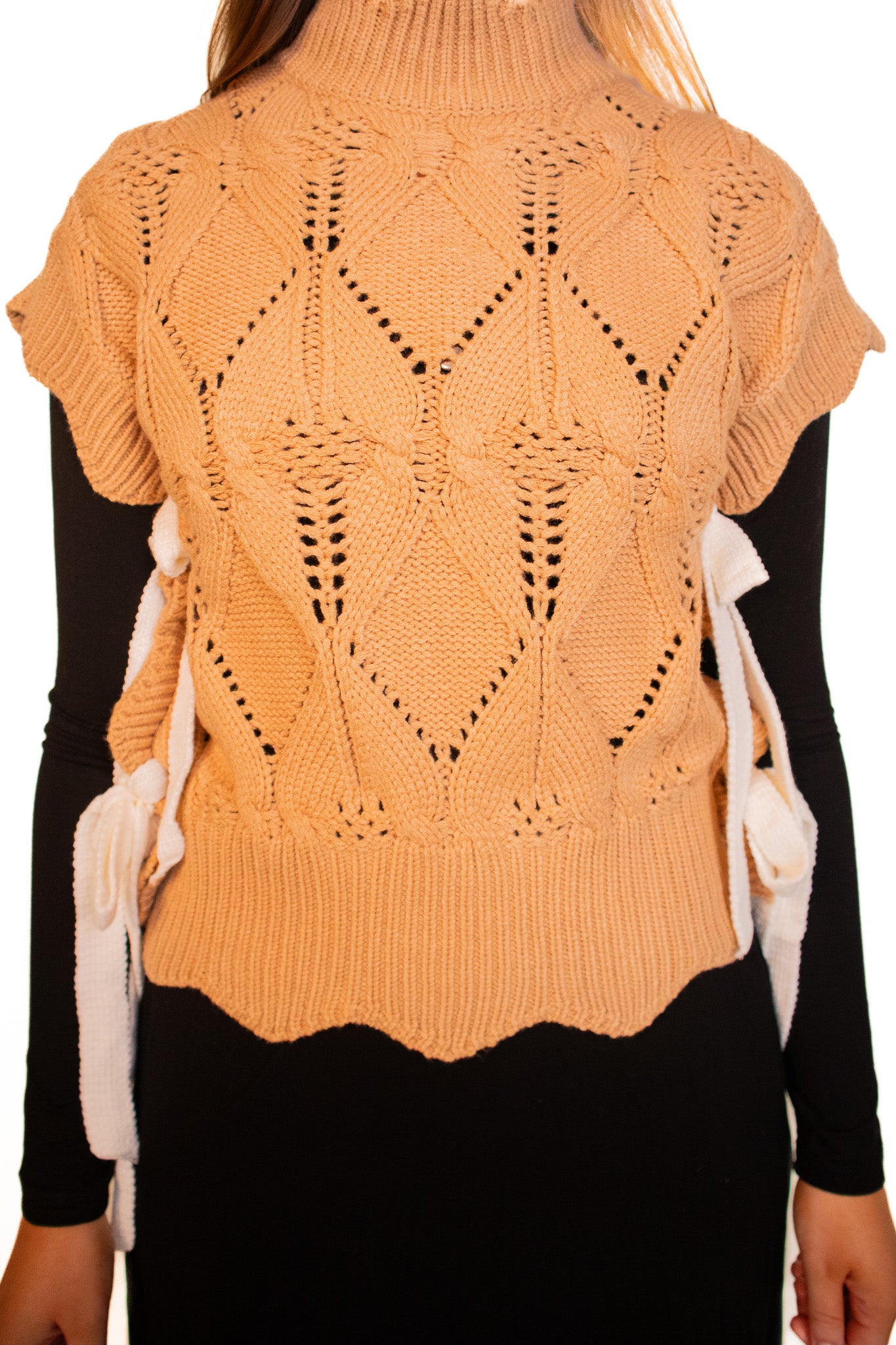 The Ellie Knit Sweater Vest in Butterscotch