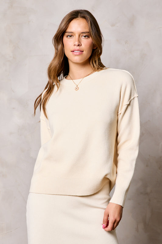 The Starla Sweater Set in Oatmeal