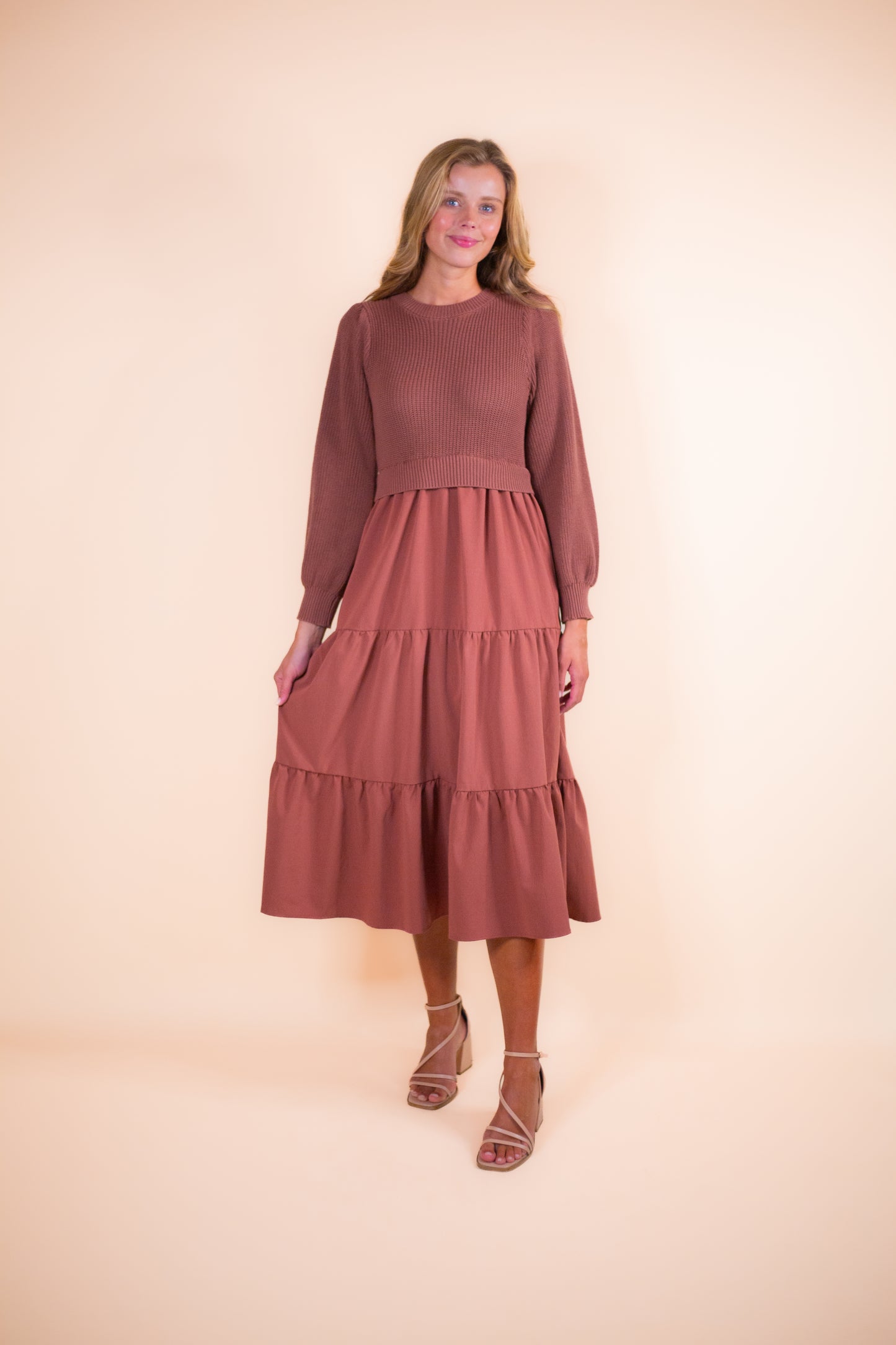 The Rory Sweater Dress in Terracotta