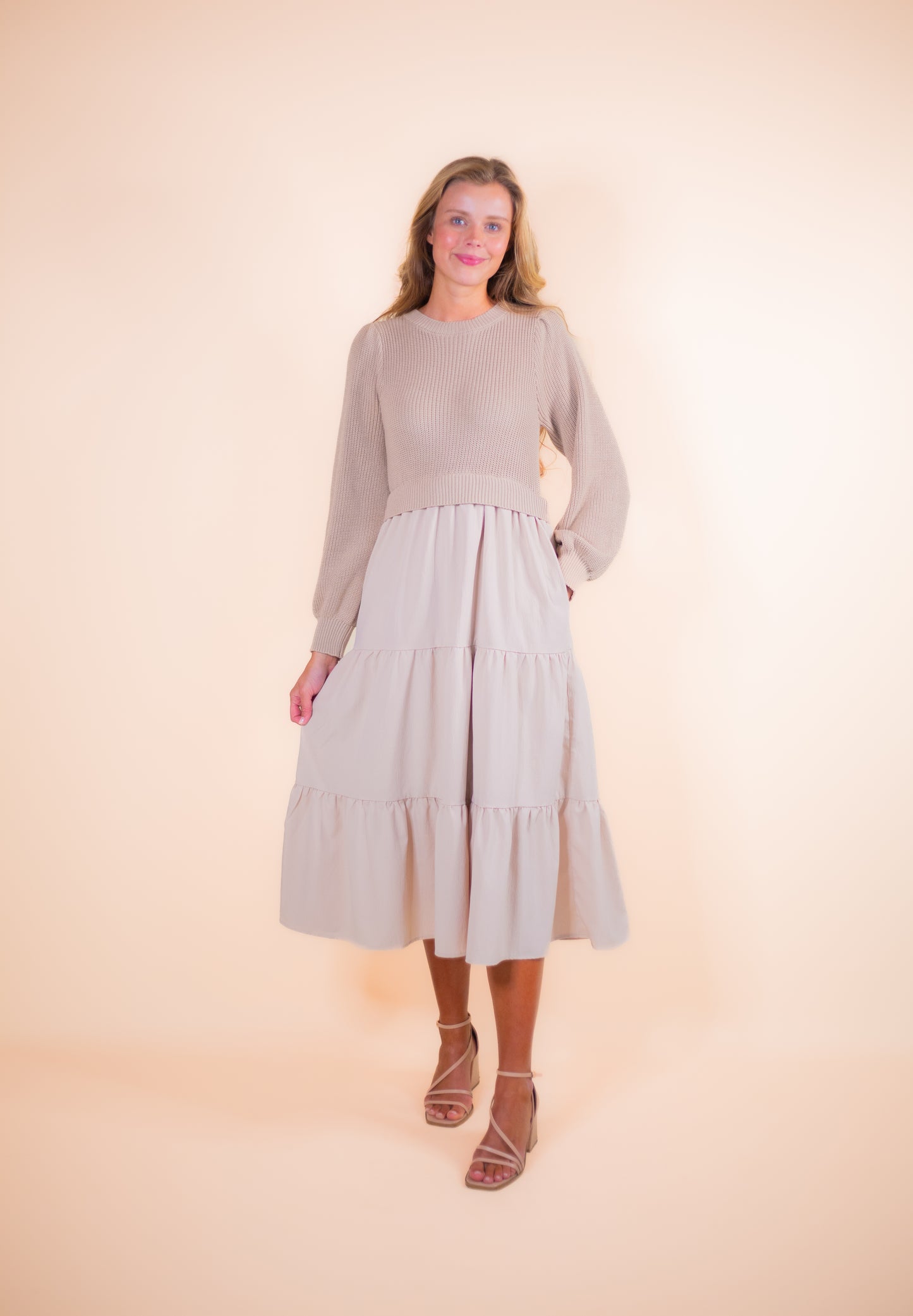 The Rory Sweater Dress in Cream