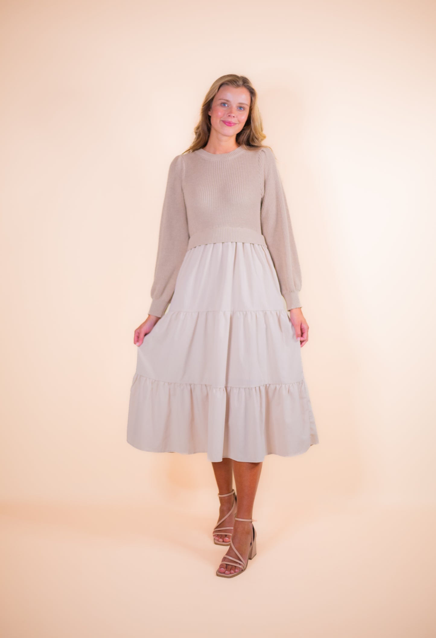 The Rory Sweater Dress in Cream