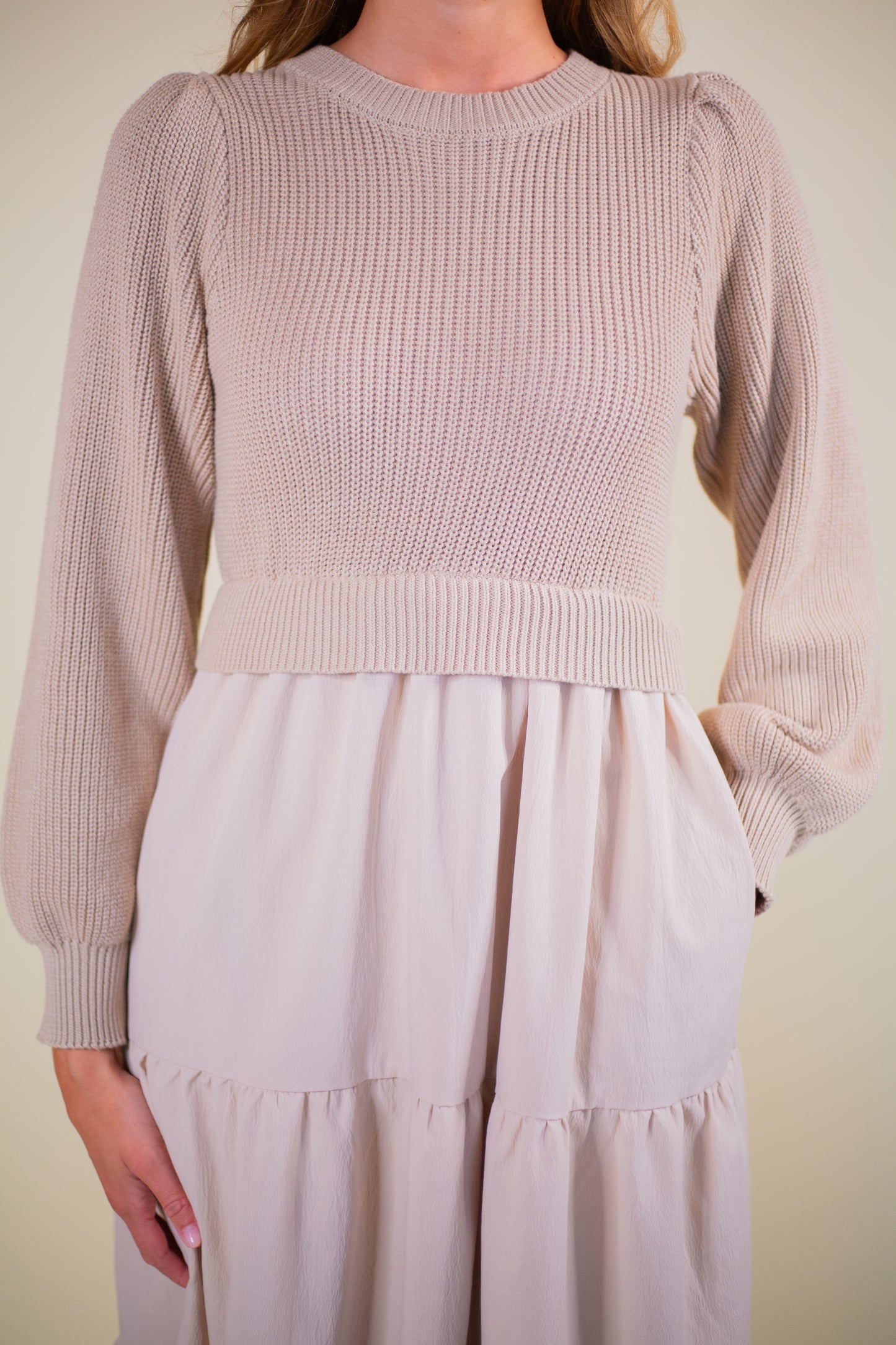 The Rory Sweater Dress in Cream