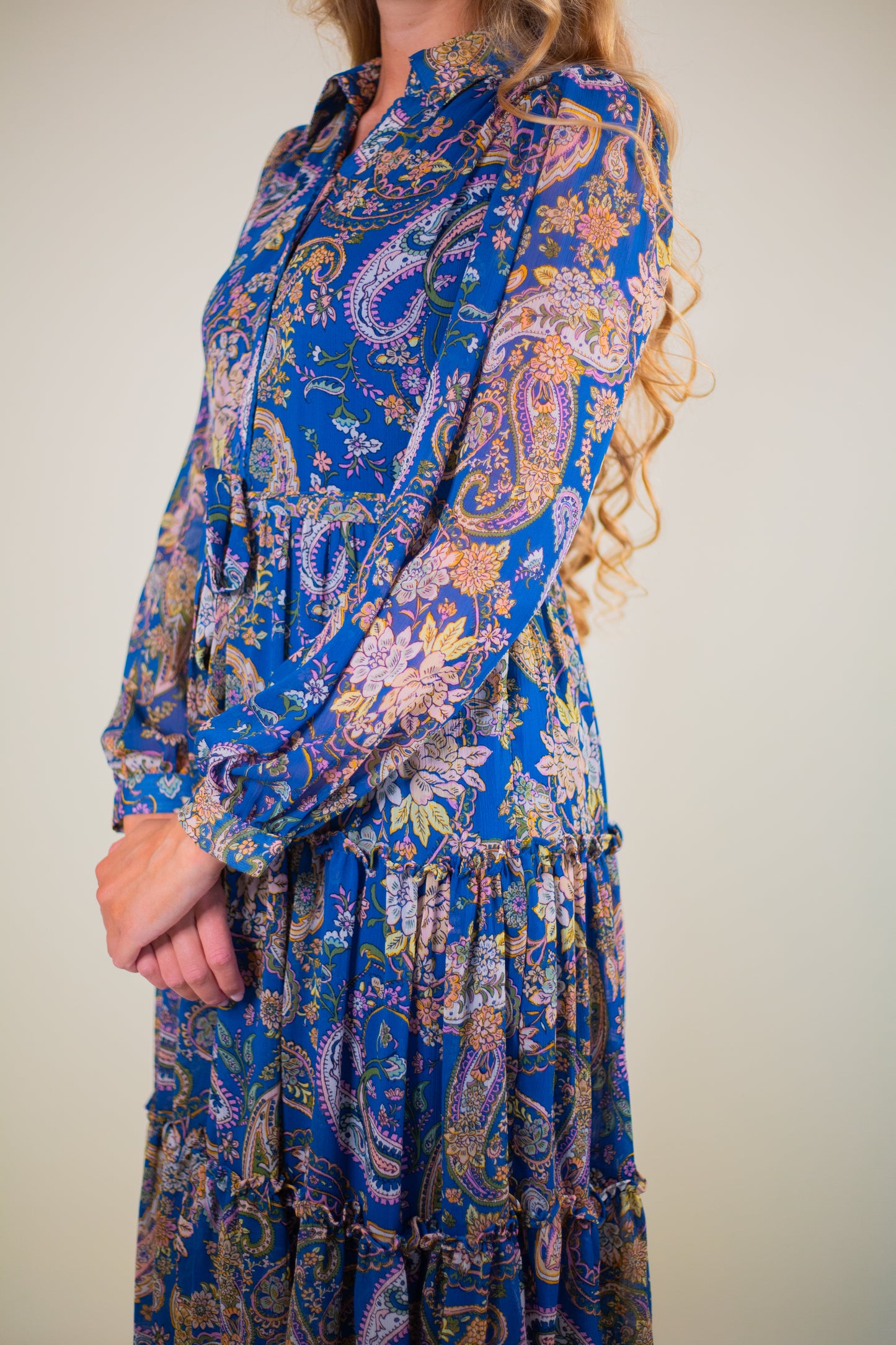 The Layla Paisley Chiffon Midi