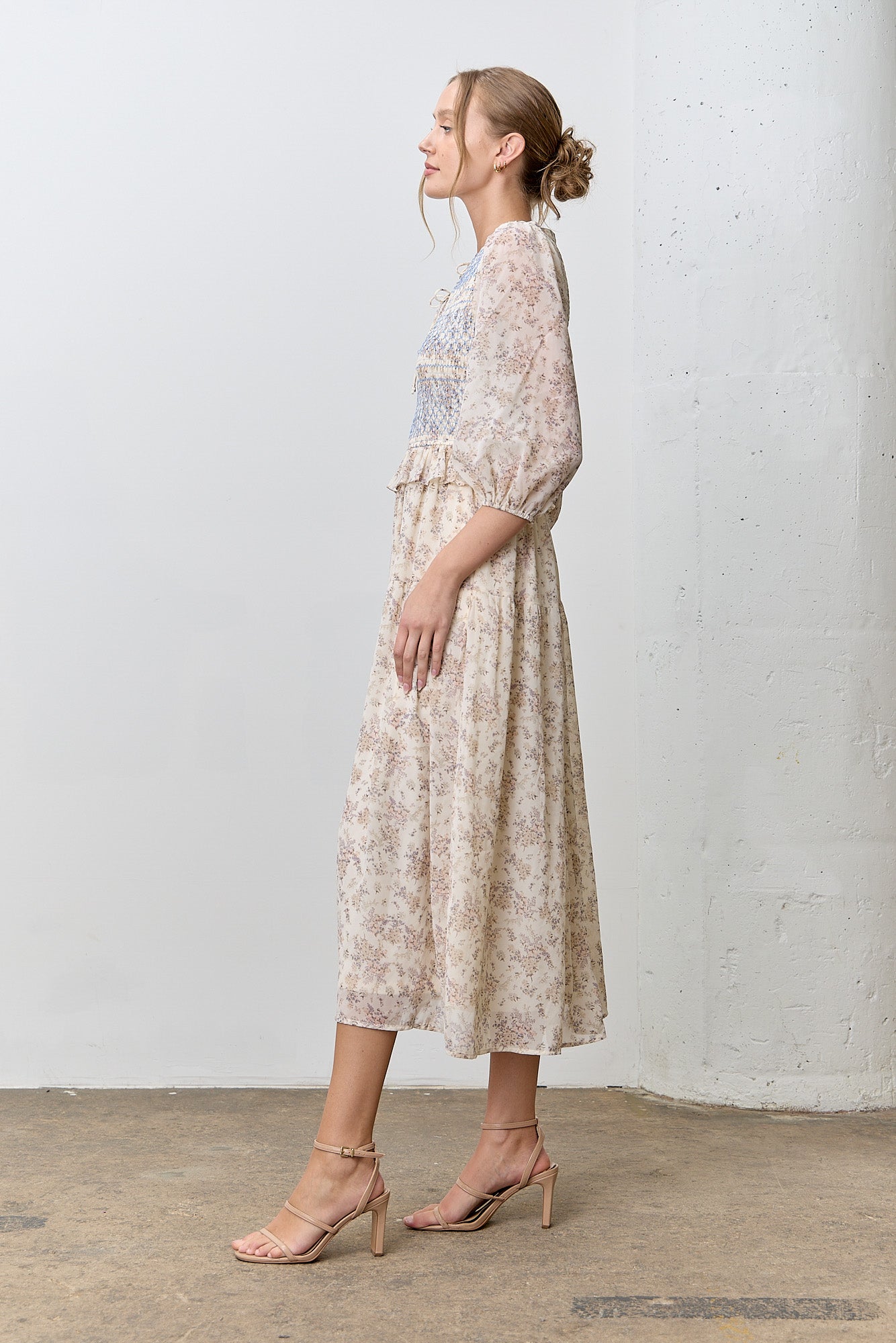 The Rory Smocked Fall Floral Dress