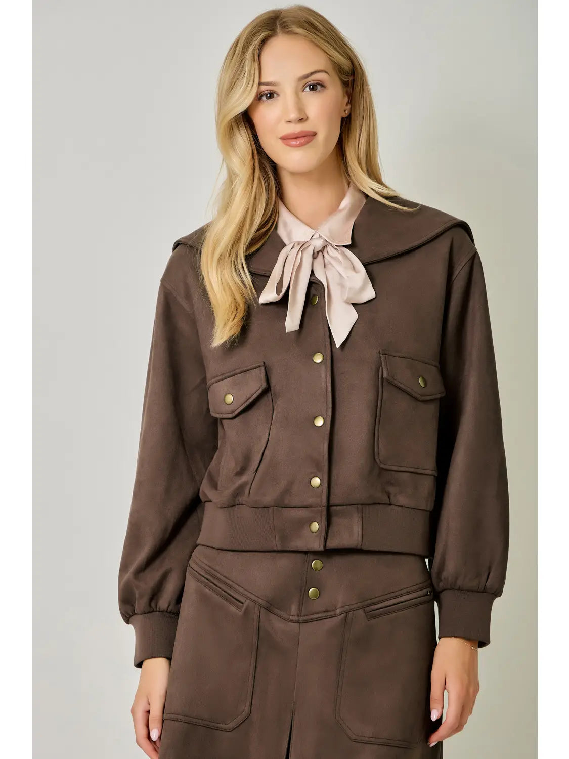 The Marlowe Jacket in Brown Suede