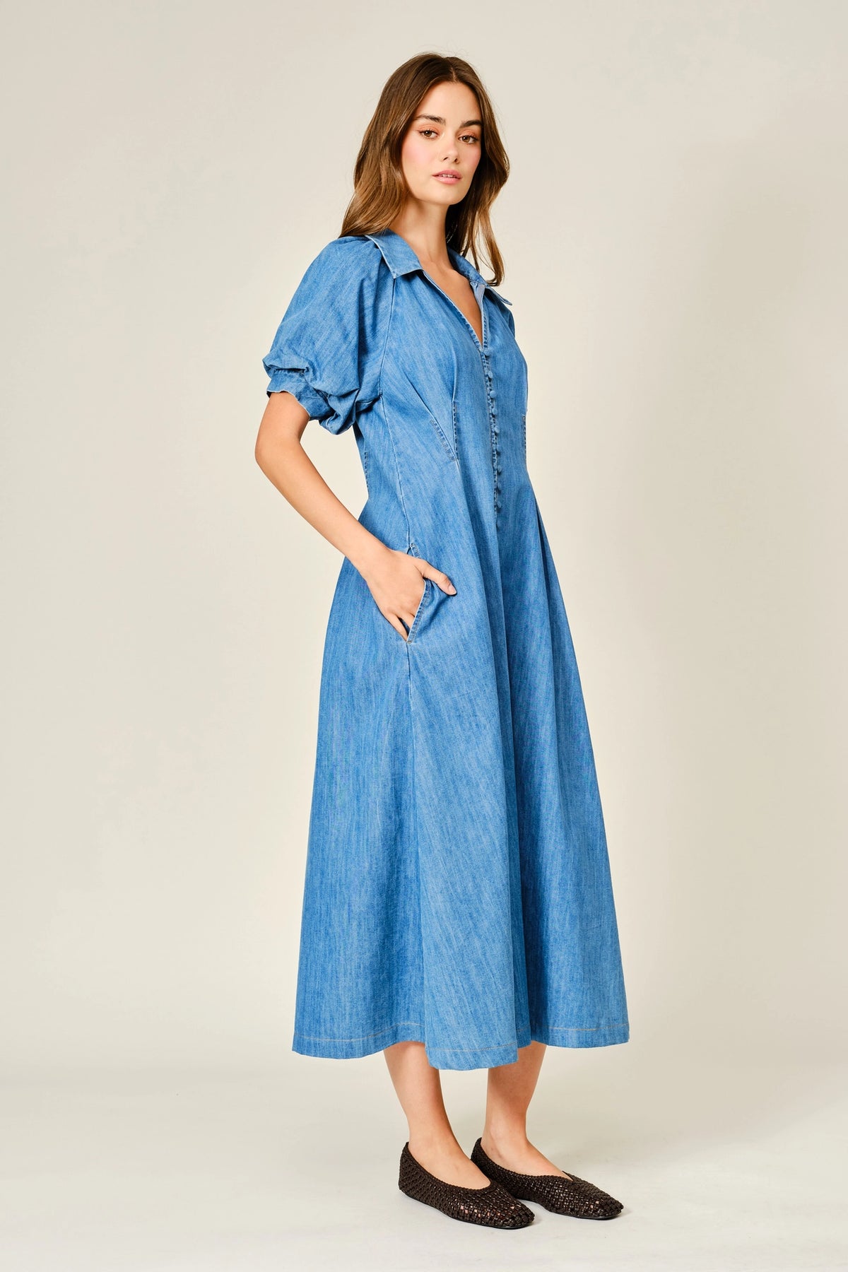 The Estelle Denim Shirt Dress