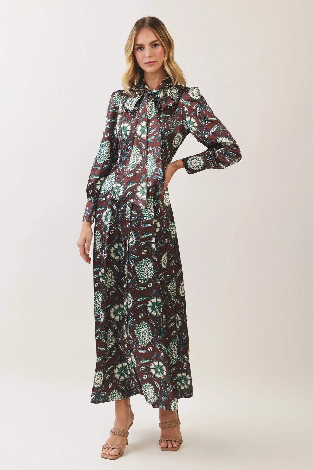 The Florence Satin Maxi Dress