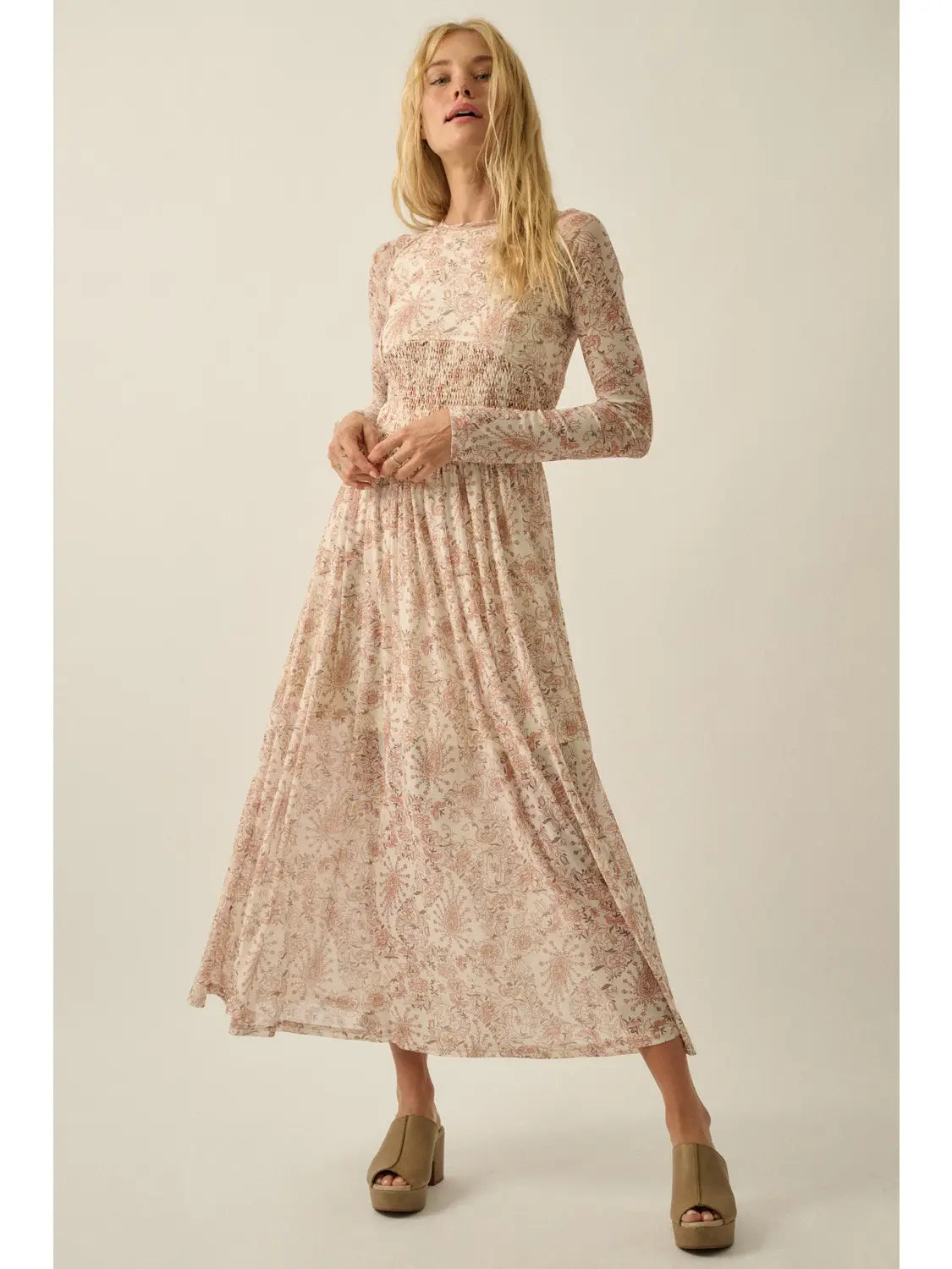 The Emmerson Spring Floral Mesh Dress