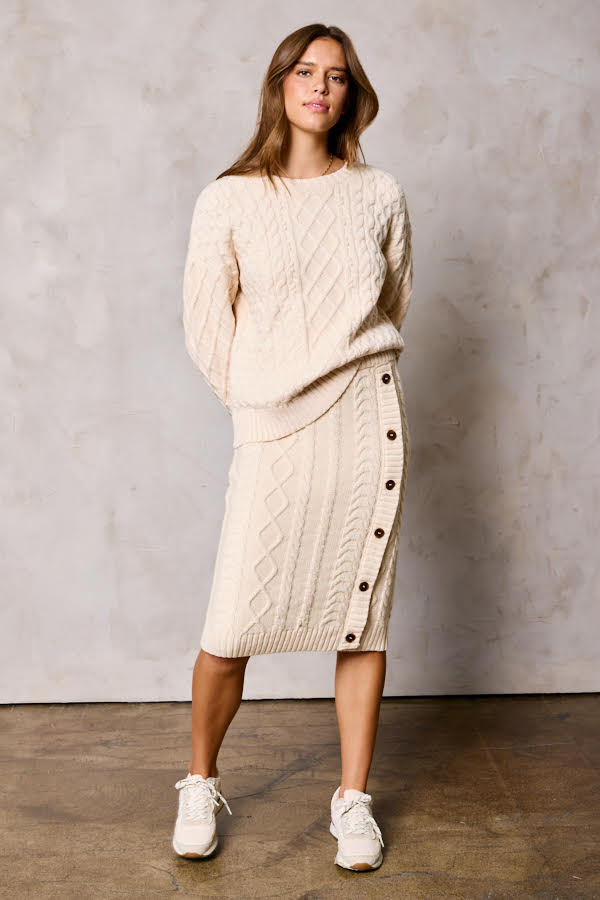 The Ashley Plush Cable-knit Sweater Set