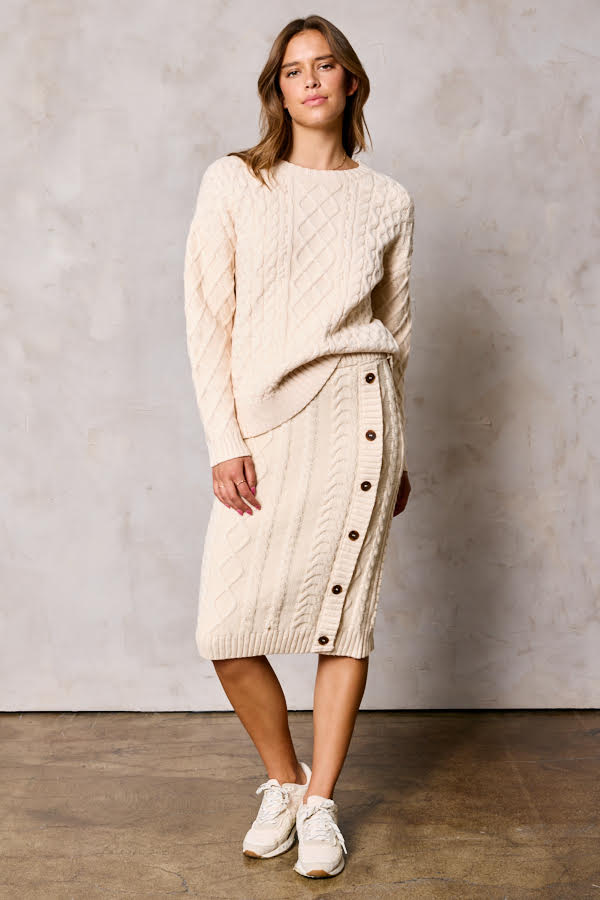 The Ashley Plush Cable-knit Sweater Set