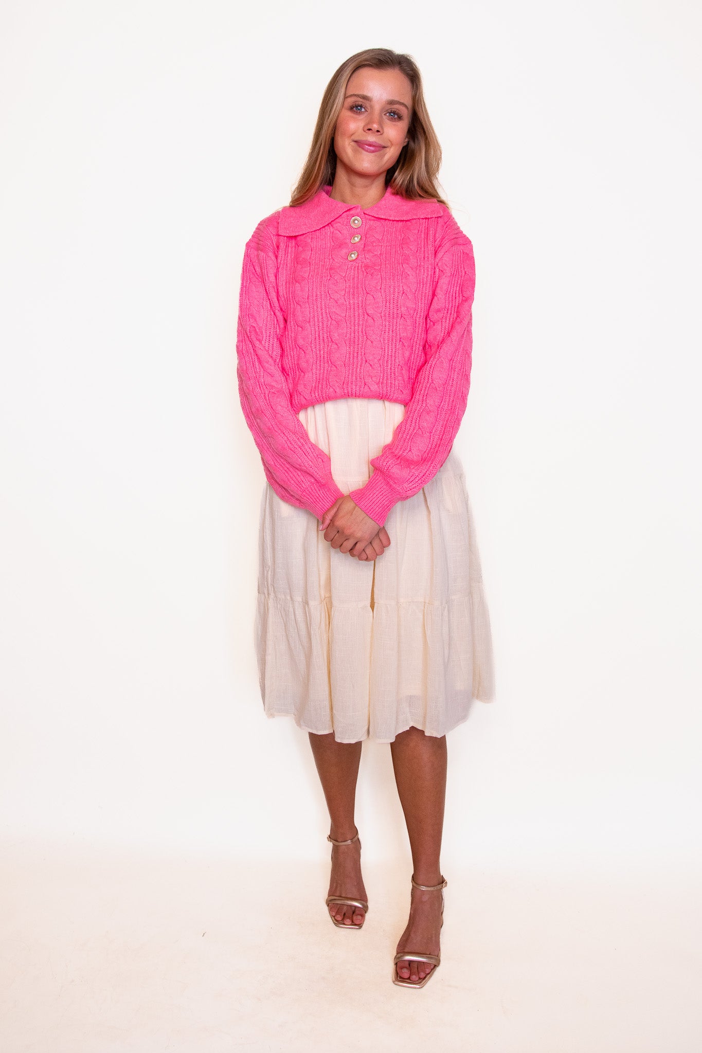 The Lucy Knit Sweater in Pink