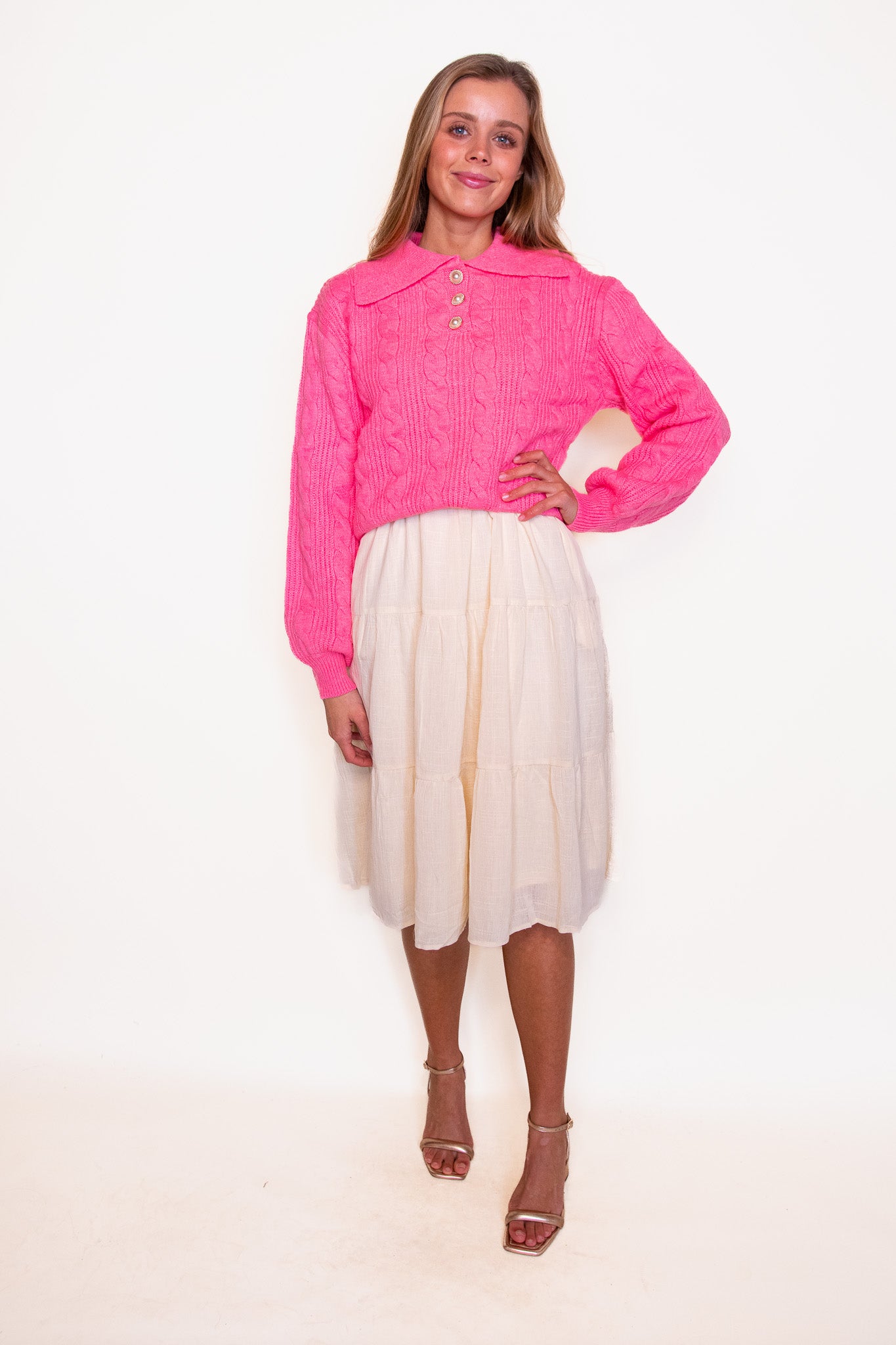 The Lucy Knit Sweater in Pink