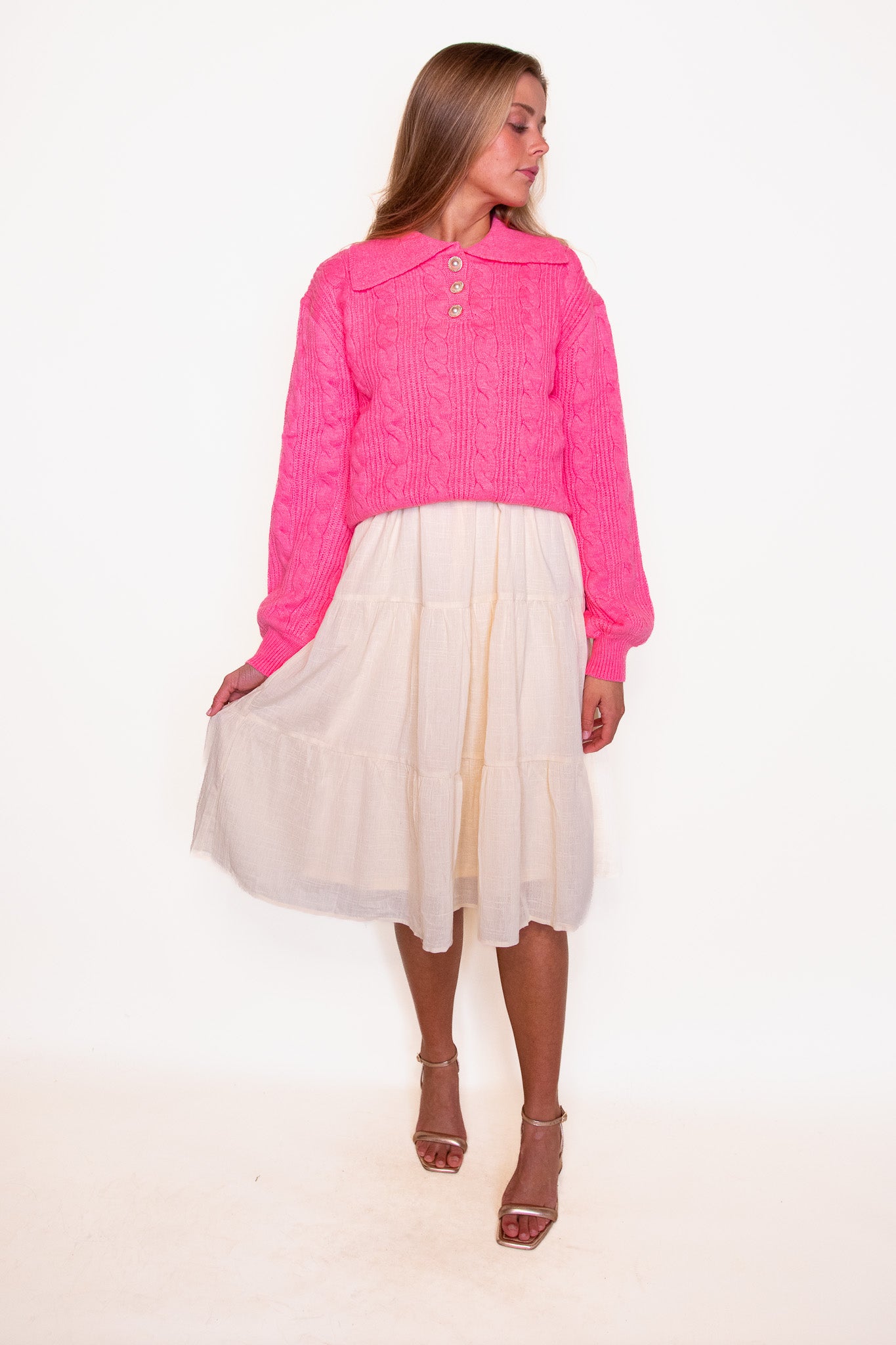 The Lucy Knit Sweater in Pink