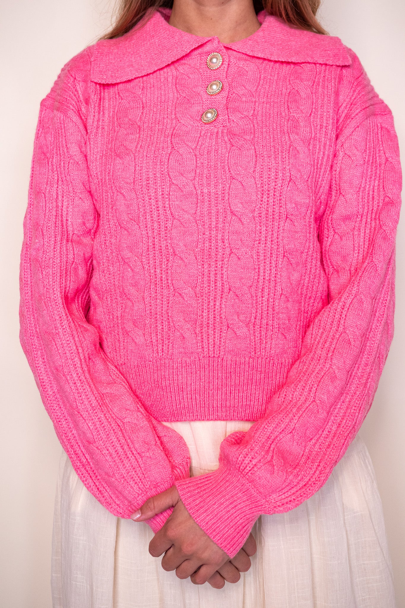 The Lucy Knit Sweater in Pink