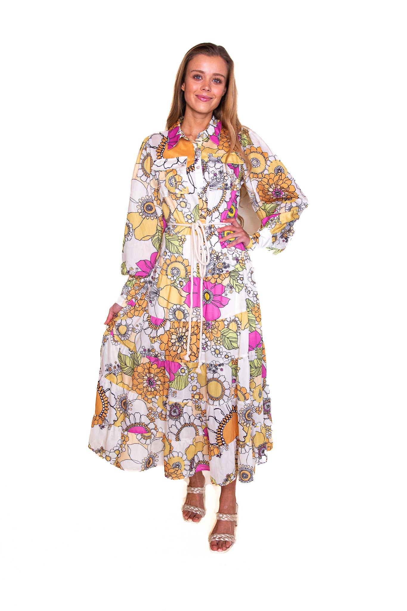 The Lola Shirt Dress in Boho Floral