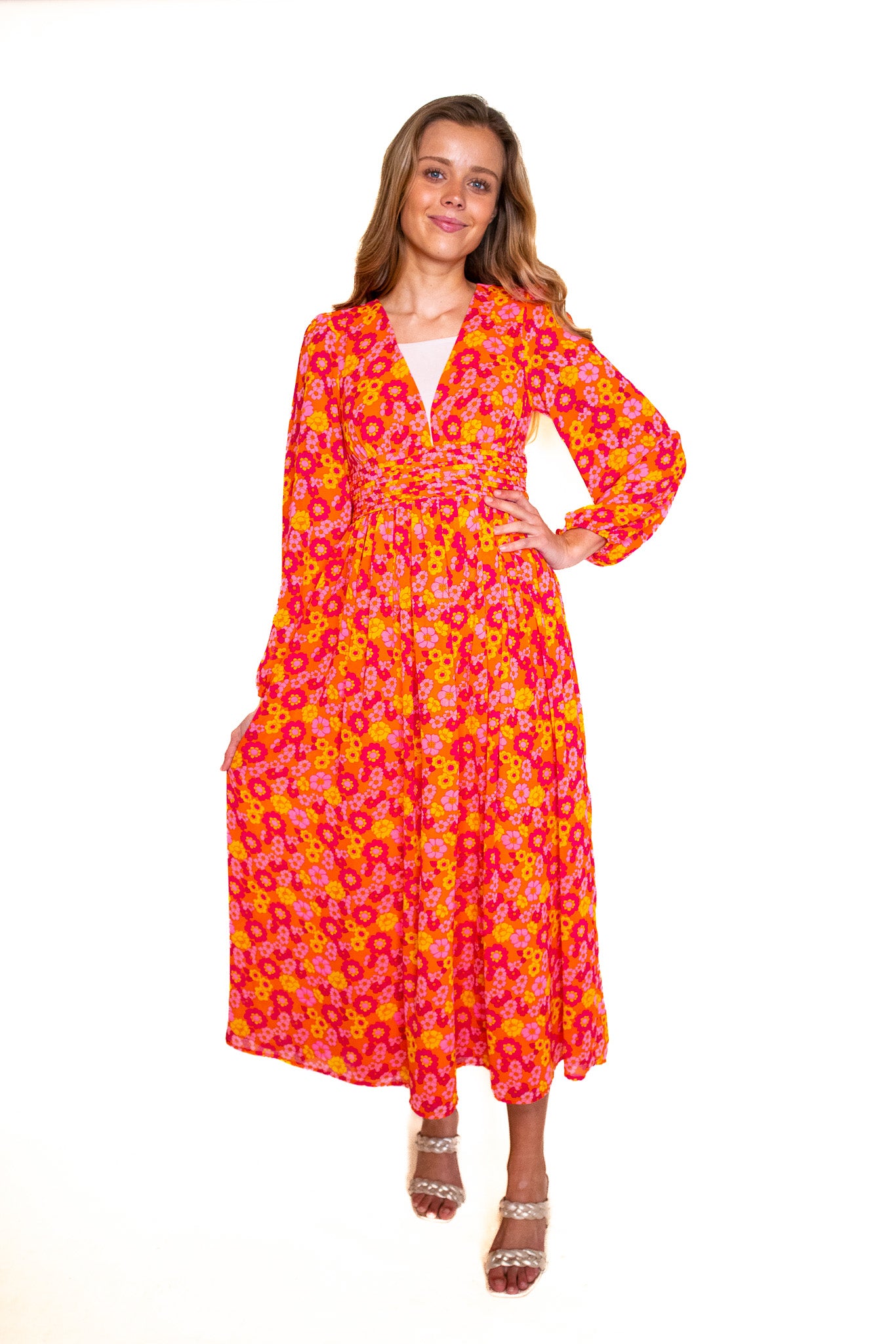 The Charlotte Dress in Warm Floral